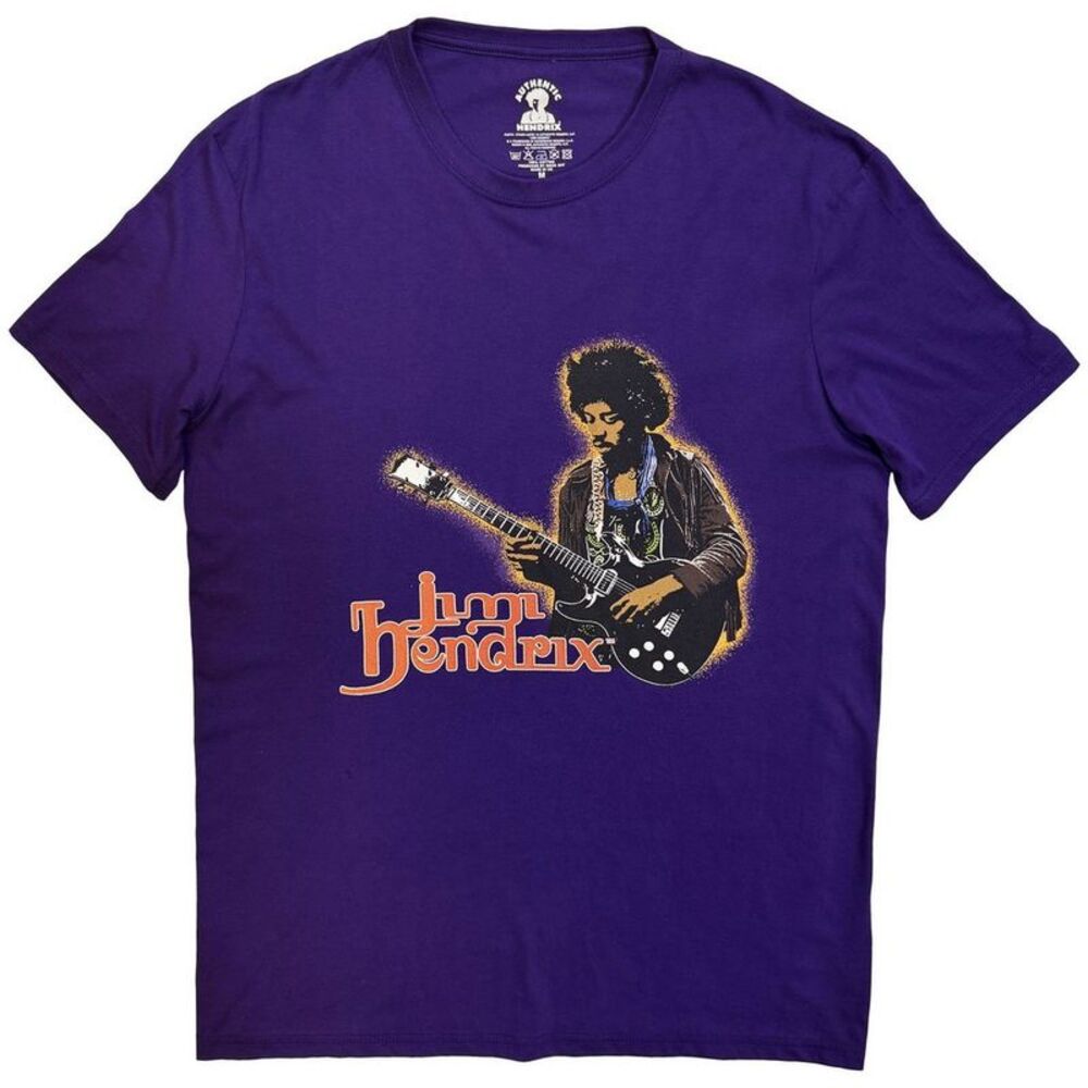 Jimi Hendrix Unisex Adult Halloween T-Shirt / Purple